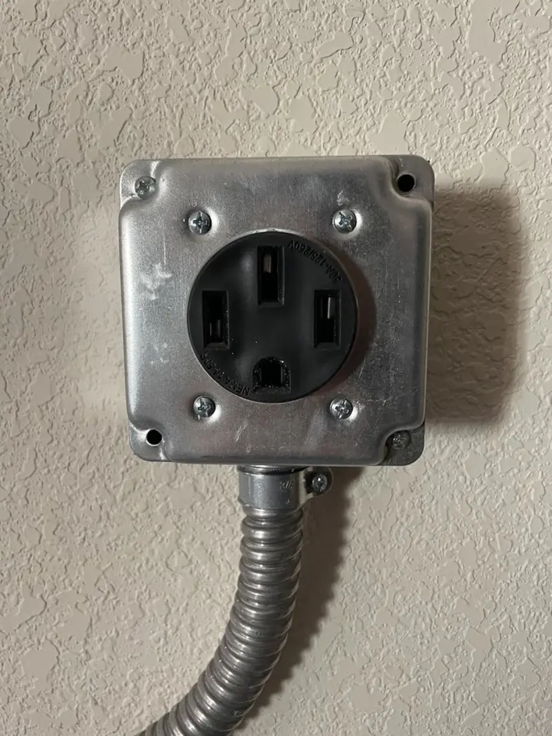 NEMA 14-50 outlet installed for Smart Home Electrical in White House